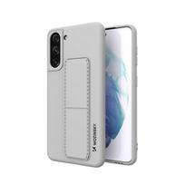 s21 plus deklai - Wozinsky Kickstand Case Silikoninis Dėklas Samsung Galaxy S21+ 5G, Pilkas (Gray) - 1 nuotrauka