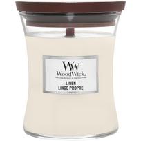 Woodwick Linen Scented Candle kvapioji žvakė, 275 g