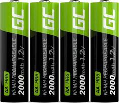 ikraunamos baterijos aa 2000 - Green Cell GR02 Įkraunamas elementas AA Ni-MH 2000mAh 4x - 1 nuotrauka