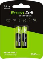 ikraunamos baterijos aa 2000 - Green Cell GR06 Įkraunamas akumuliatorius AA Ni-MH 2000mAh 2 vnt. - 1 nuotrauka
