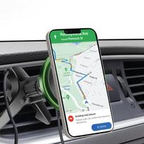 magsafe car holder - SBS TESUPMAGWIR15W telefono laikiklis su belaidžiu įkrovikliu, suderinamas su MagSafe - Juodas (Black) - 2 nuotrauka