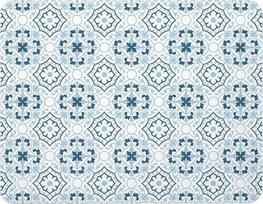 Vonios grindų kilimėlis Douceur d`Interieur Diatomite, mėlyna sp./balta sp., 45 cm x 35 cm