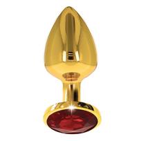 Taboom Bondage in Luxury Analinis Kaištis su Deimanto Imitacija S (Gold-Red)