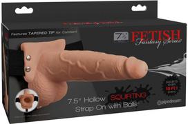 dildo strapon - Fetish Fantasy 7,5 colio Strap-On Dildo su Tuščia Ertme Kūno spalva (Flesh) - 1 nuotrauka