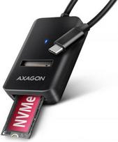 Axagon ADM2-CM USB-C 10Gbps M.2 NVMe/SATA SSD adapter (Juodas)