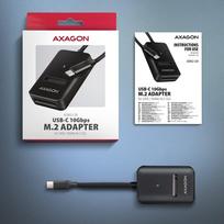 adapter ssd usb - Axagon ADM2-CM USB-C 10Gbps M.2 NVMe/SATA SSD adapter (Juodas) - 3 nuotrauka