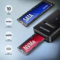 adapter ssd usb - Axagon ADM2-CM USB-C 10Gbps M.2 NVMe/SATA SSD adapter (Juodas) - 7 nuotrauka