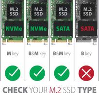 nvme enclosure usb 3.2 - Axagon EEM2-GTS2 USB-C M.2 NVMe/SATA SSD Dėžutė Juoda - 4 nuotrauka