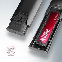 nvme enclosure usb 3.2 - Axagon EEM2-GTS2 USB-C M.2 NVMe/SATA SSD Dėžutė Juoda - 6 nuotrauka