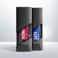 nvme enclosure usb 3.2 - Axagon EEM2-GTS2 USB-C M.2 NVMe/SATA SSD Dėžutė Juoda - 8 nuotrauka