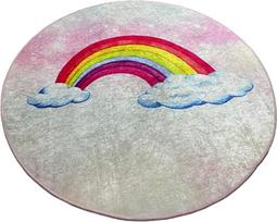 Vonios grindų kilimėlis Foutastic Leno 359CHL4836, įvairių spalvų, 140 cm x 140 cm, Ø 140 cm