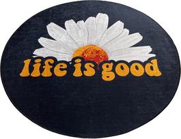 Vonios grindų kilimėlis Foutastic Life Is Good 359CHL4831, įvairių spalvų, 160 cm x 160 cm, Ø 160 cm