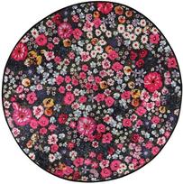 Vonios grindų kilimėlis Foutastic Antoryum, balta sp./juoda sp./rožinė sp., 80 cm x 80 cm, Ø 80 cm