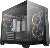 micro atx korpusas - Deepcool CG330 3F Juodas (Black) - 1 nuotrauka