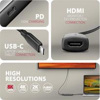 hdmi type c laidas - AXAGON RVC-HI8KPD USB-C - HDMI 2.1 adapteris, 8K/60Hz, 4K/144Hz, HDR10+, PD 100W - 7 nuotrauka