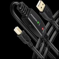 active usb cable - Aragon ADR-210B Active connection USB 2.0 A-M > B-M cable, 10 m long. Power supply option. - 1 nuotrauka