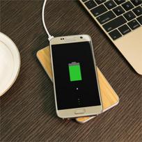 Bevielis telefono pakrovėjas BASEUS Flare su aliuminio ir bambuko apdaila