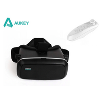 Virtualios realybės akiniai AUKEY + Bluetooth pultelis (baltas)