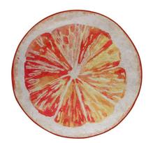Vonios grindų kilimėlis Foutastic Greyfurt 359CHL4965, balta sp./oranžinė sp., 80 cm x 80 cm, Ø 80 cm