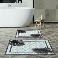 Vonios kilimėlių rinkinys Foutastic 299ANR1631, balta sp./juoda sp., 150 cm x 60 cm