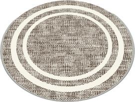 Vonios grindų kilimėlis Foutastic Formica Circle 359CHL4716, balta sp./rusva sp., 140 cm x 140 cm, Ø 140 cm