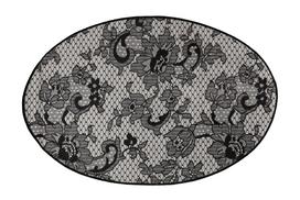 Vonios grindų kilimėlis Foutastic Lace 359CHL4356, juoda sp., 120 cm x 80 cm