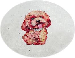 Vonios grindų kilimėlis Foutastic Terrier 359CHL4785, įvairių spalvų, 100 cm x 100 cm, Ø 100 cm