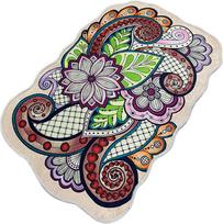 Vonios grindų kilimėlis Foutastic Forme 359CHL5204, įvairių spalvų, 120 cm x 70 cm