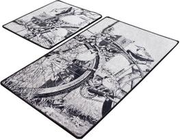 Vonios kilimėlių rinkinys Foutastic Hand Draw 359CHL2368, įvairių spalvų, 100 cm x 60 cm