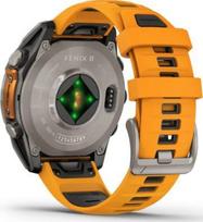 spark - Garmin Fenix 8 47mm, sidabro/oranžinė (sapphire titanium / spark orange graphite) - 2 nuotrauka