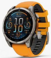 spark - Garmin Fenix 8 47mm, sidabro/oranžinė (sapphire titanium / spark orange graphite) - 1 nuotrauka