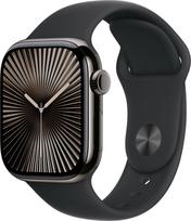 apple watch 10 42mm - Apple Watch Series 10 GPS + Cellular 42mm Slate Titanium Case with Black Sport Band - S/M - 1 nuotrauka
