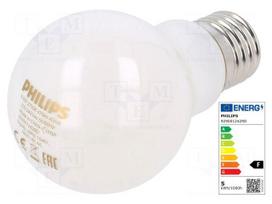 Lemputė LED E27 230V 4.5W A60 470lm šiltai balta, stiklinė, PHILIPS