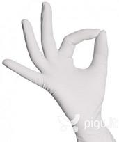 Vienkartinės latekso (lateksinės) pirštinės (su pudra) TOP GLOVE Shield Classic, M dydis, 100 vnt.