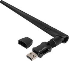 wireless n usb adapter - Lanberg NC-0900-WIE USB Adapter Wireless Network Card USB 2.0 Dual Band AX900 1X Išorinė antena (Black) - 1 nuotrauka