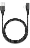 RoGer RO-2XLIGHT-BK Lightning duomenų ir įkrovimo laidas su papildomu Lightning prievadu (lizdo tipo) 1m Juodas (Black)