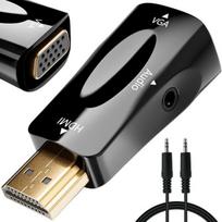 Gembird HDMI į VGA Adapteris su 3.5mm Audio Išėjimu Juodas (Black)