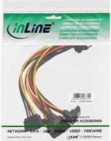 InLine SATA 15-pin į 4x SATA male 0.15m Multicolor (Multicolor)