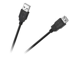 lan kabelis 1 m - Cabletech Eco-Line USB Kištuko ir Kištukinio Lizdo Kabelis 1.0 m Juodas (Black) - 1 nuotrauka
