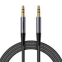 aux laidas - Joyroom SY-A08 Stereo Audio Kabelis AUX 3.5 mm Mini Lizdas 1.2m Juodas (Black) - 1 nuotrauka