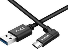 AVACOM DCUS-TPCLR-10K USB-C Duomenų ir Įkrovimo Kabelis 100cm 90° Juodas (Black)