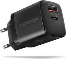 Axagon Sil wallcharger 2x port (USB-A   USB-C), PD3.0/QC4 /PPS/AFC/Apple. 30W total power. | ACU-PQ30
