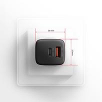 charger pps - Axagon Sil wallcharger 2x port (USB-A   USB-C), PD3.0/QC4 /PPS/AFC/Apple. 30W total power. | ACU-PQ30 - 2 nuotrauka