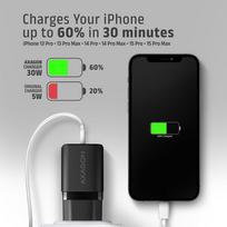 charger pps - Axagon Sil wallcharger 2x port (USB-A   USB-C), PD3.0/QC4 /PPS/AFC/Apple. 30W total power. | ACU-PQ30 - 3 nuotrauka