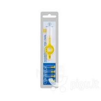 Rinkinys: tarpdančių šepetėliai Curaprox Prime Plus Handy 09 - 4,0 mm Yellow 5 vnt + kotelis UHS 409