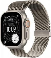 Apple Watch Ultra 3 GPS + Cellular 49mm Natural Titanium Case with Natural Titanium Milanese Loop - Small - MEWW4ET/A