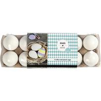 balti kiausiniai - Creativ kiaušinių rinkinys kūrybai, balti (White) 12 vnt - 3 nuotrauka