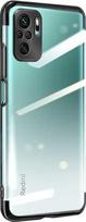 geliu remeliai - Hurtel Clear Color Gel TPU Dėklas su Metaliniu Rėmeliu Xiaomi Redmi Note 10 5G / Poco M3 Pro - Juodas (Black) - 1 nuotrauka