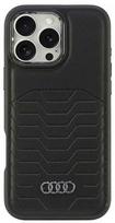 apple iphone 16 pro max magsafe - Audi iPhone 16 Pro Max Synthetic Leather MagSafe Dėklas Juodas (Black) - 1 nuotrauka