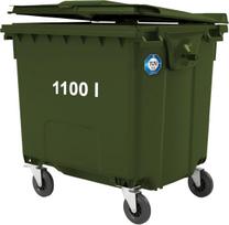 Gsg24 komunalinių atliekų konteineris PZH EN 840-2 DIN 1100L, žalias